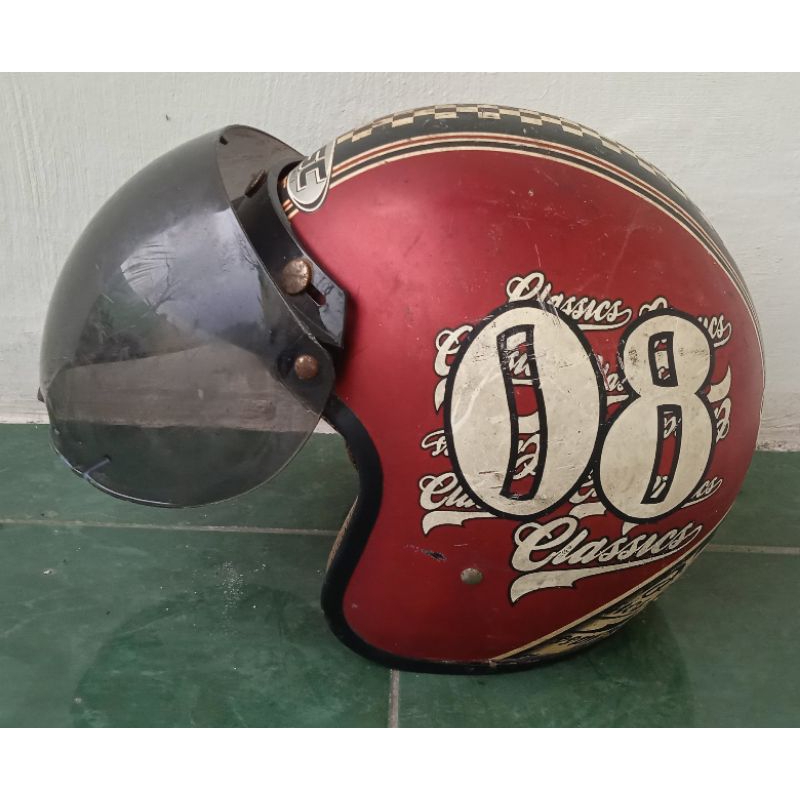 Jual Helm Helem Half Face Bekas Pakai Shopee Indonesia