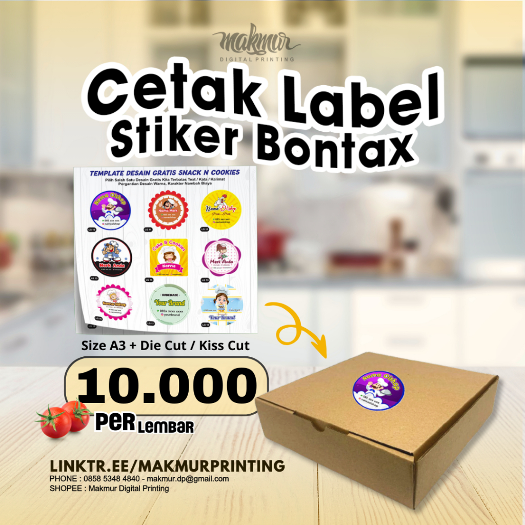 Jual Stiker A3 Custom Bontax Cetak Dan Cutting Shopee Indonesia