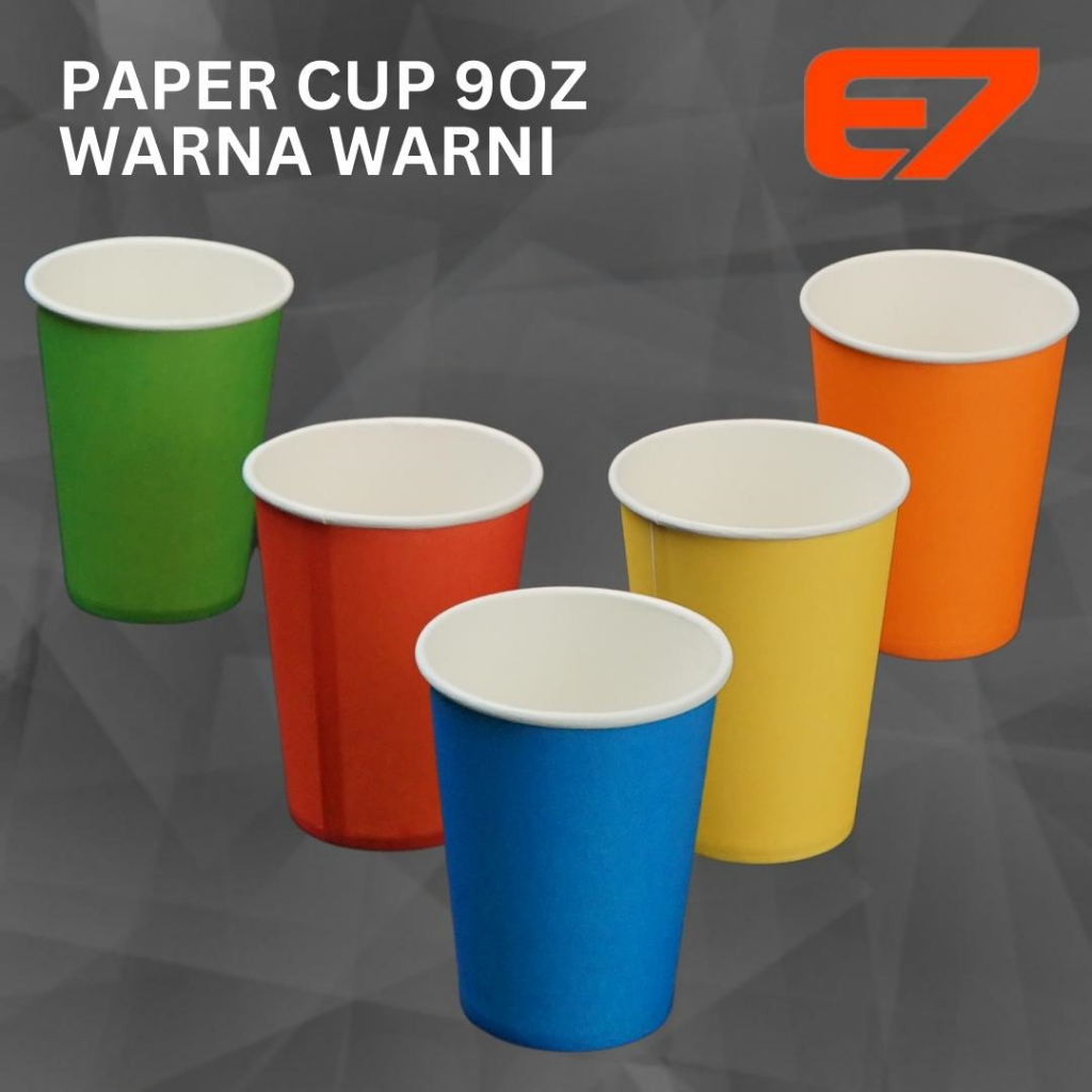 Jual Paper Hot Cup 9oz Warna Warni Paper Cup Gelas Kertas Isi 50pcspak Shopee Indonesia 8143