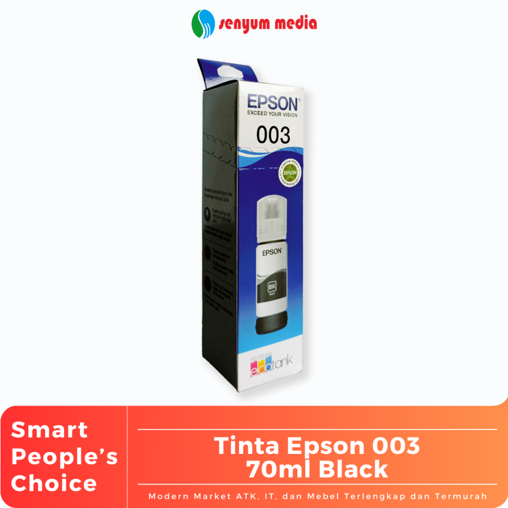 Jual Tinta Epson 003 70ml Black (1 Pcs) (S:PCS) | Shopee Indonesia