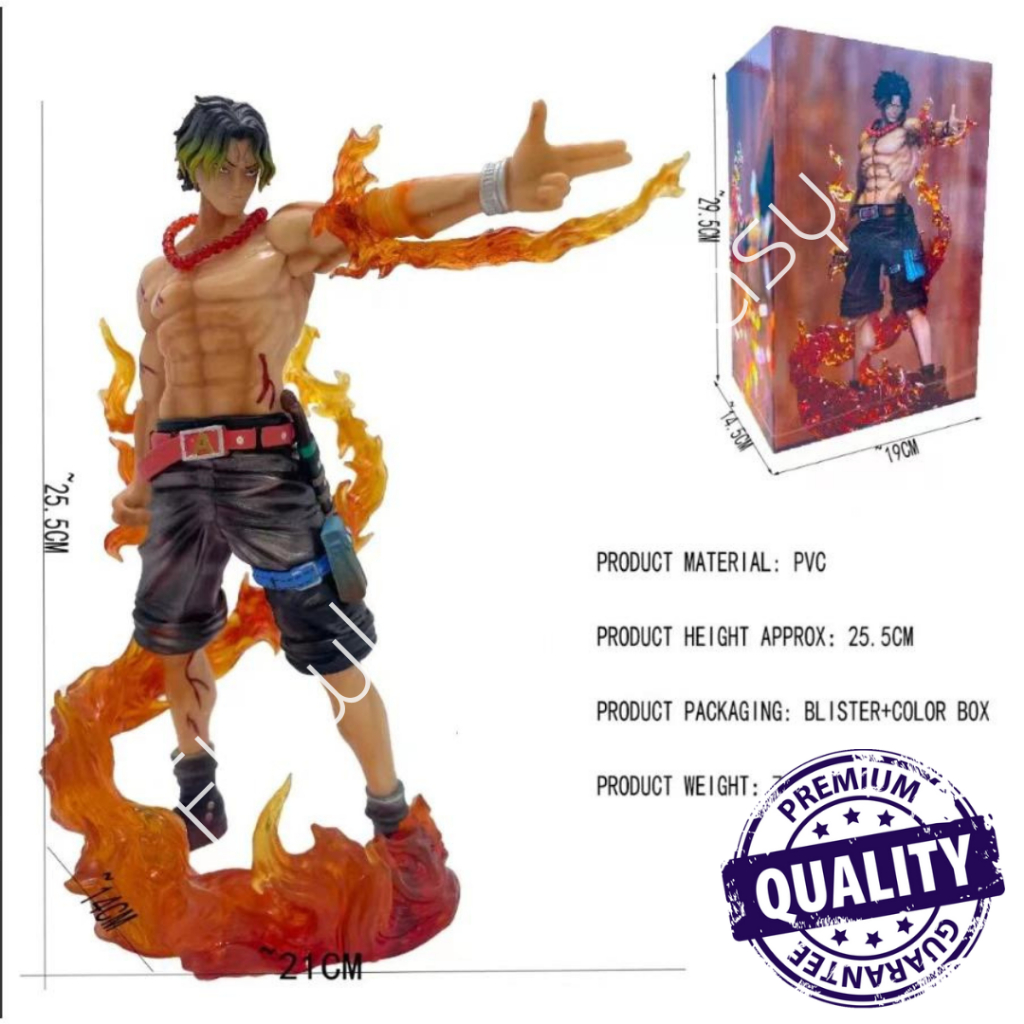 Jual One Piece Portgas D. Ace Flame Pistol Shoot Anime Statue Action ...