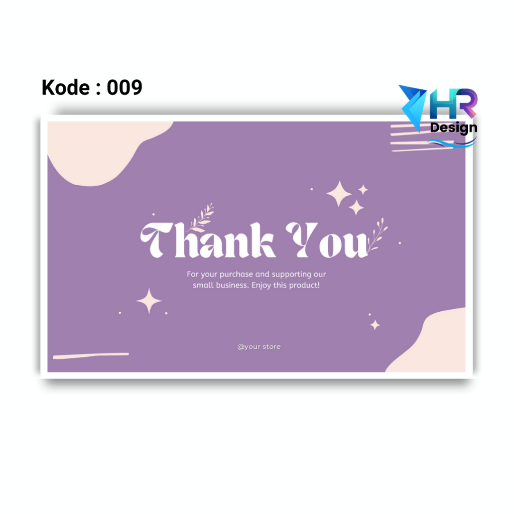 Jual Costum Kartu Ucapan Terima Kasih Thank You Card Kartu Ucapan Terima Kasih Ucapan 0038