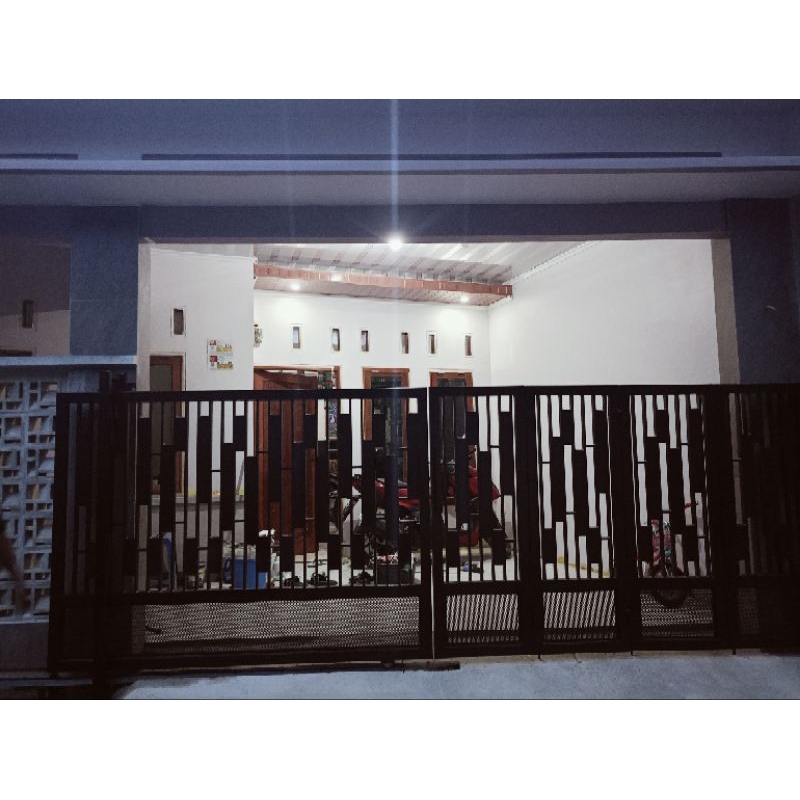 Jual PAGAR RUMAH MINIMALIS || PAGAR DORONG DAN PINTU LIPAT MINIMALIS