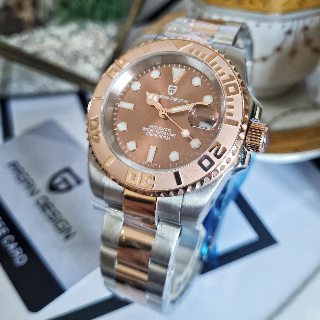 PAGANI DESIGN 自動巻 コンビ NH35 43mm 腕時計 