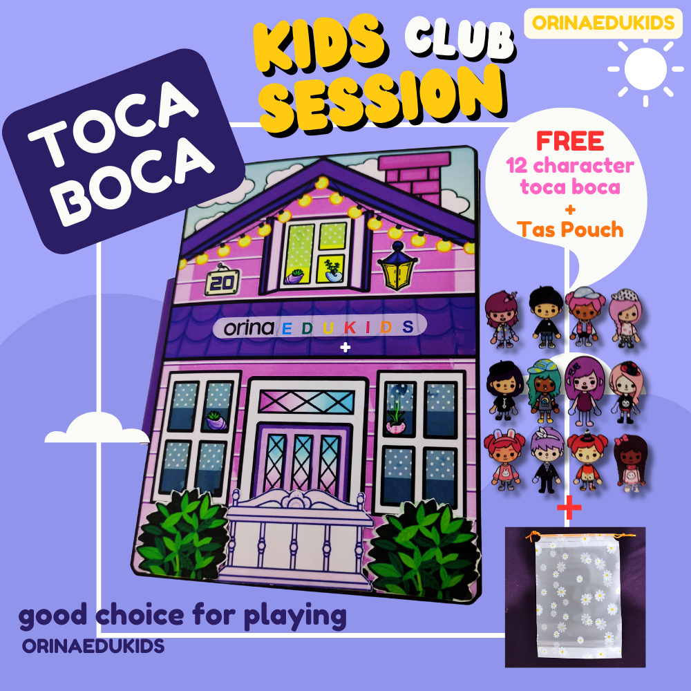 Jual Toca Boca Purple Mainan Boneka Kertas Gratis 12 karakter Toca Boca ...