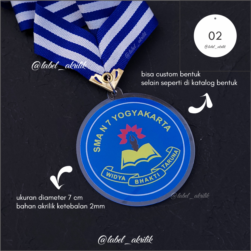 Jual Medali Custom Medali Wisuda Medali Graduation Medali Akrilik Custom Kalung Medali 2696