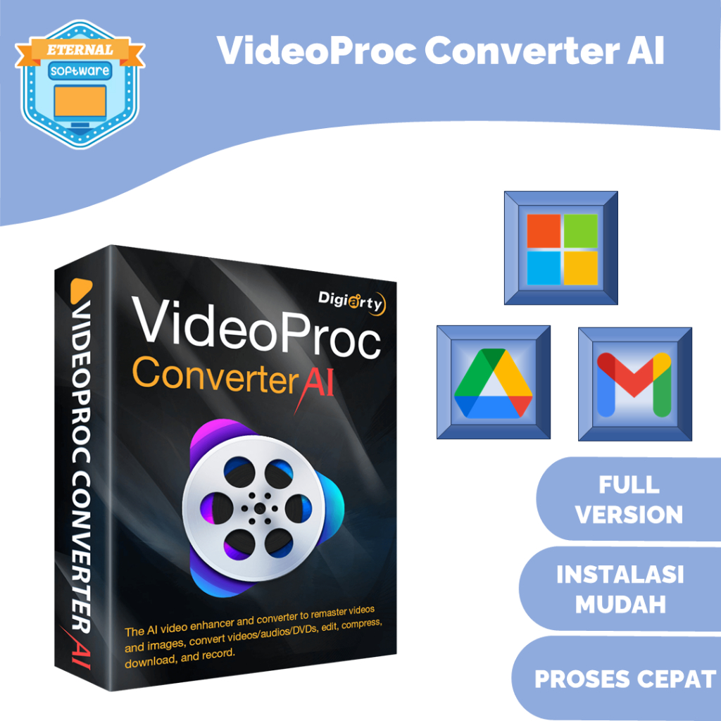 Jual VideoProc Converter AI Full Version No Trial Permanen Pro Aplikasi