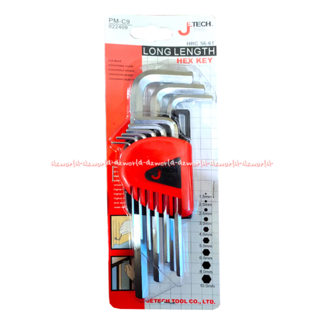 Jual Jetech Long Length Hrc 56-61 Tool Hey Key PM-C9 022409 Extra Long ...