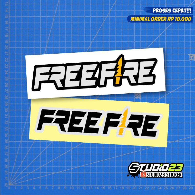 Jual Stiker FREE FIRE, stiker FF Logo baru Cutting sticker | Shopee ...