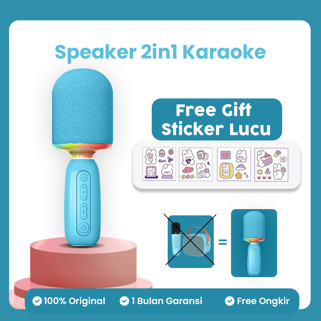 Jual Jovitech Speaker Bluetooth Mic Set Karaoke Speaker Ktv Cute Stereo Wireless Lucu