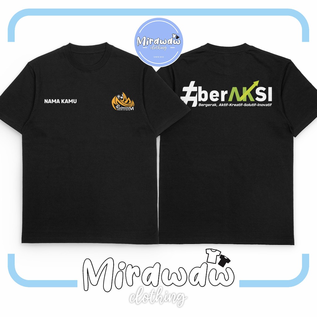 Jual Kaos Raimuna VI Daerah Lampung Beraksi Bergerak,Aktif,kreatif ...