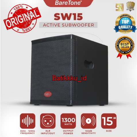 Jual Subwoofer Aktif Baretone Sw Sw Original Inch Watt Shopee Indonesia