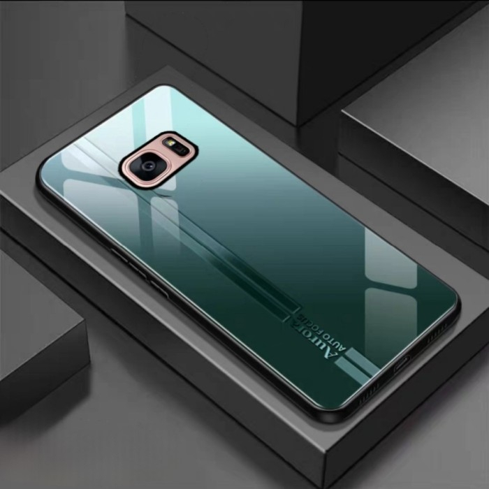 Jual Case Samsung S7 Edge case tempered glass fashion silicone