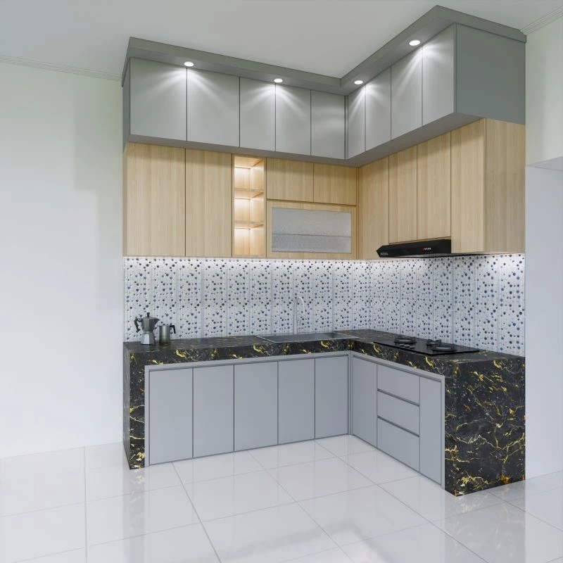 Kitchen set minimalis modern proyek Demak Jawa Tengah