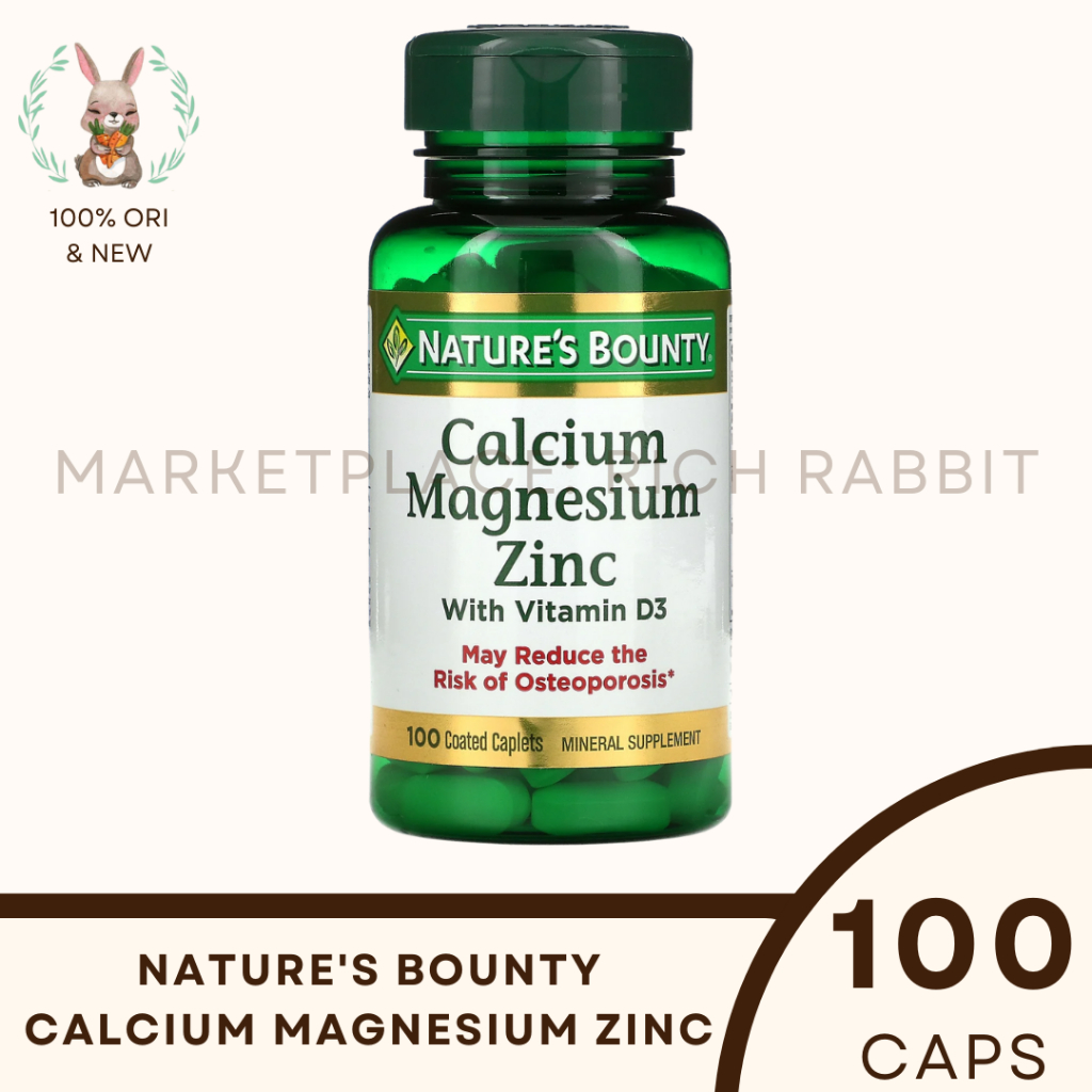 Jual Nature's Bounty Calcium Magnesium Zinc Nature Suplemen D3 ...