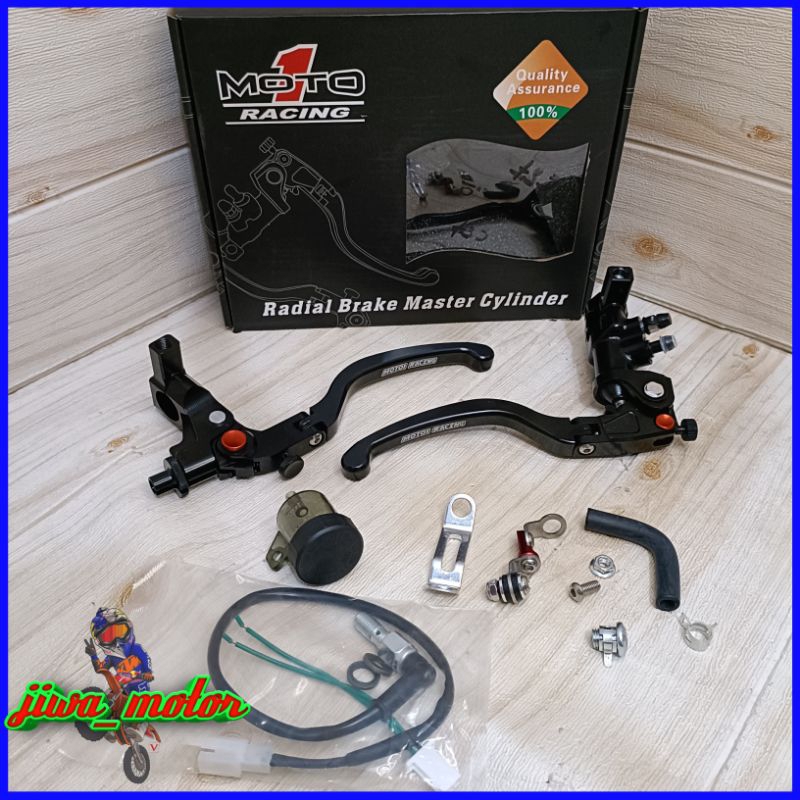 Jual master rem moto 1 original kanan kiri plus switch rem universal ...