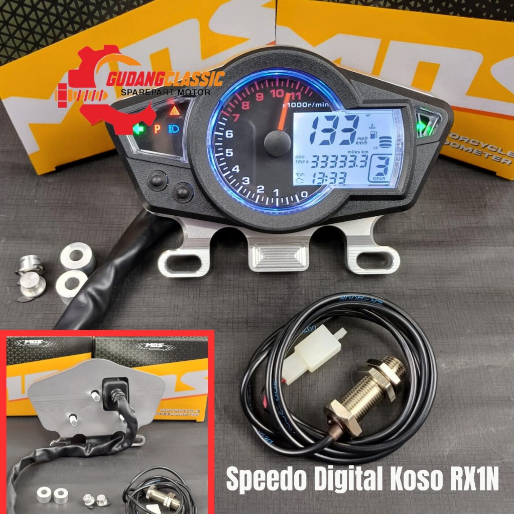 Jual SPEEDOMETER KOSO RX1N Spido RX 1 Digital Spidometer Custom