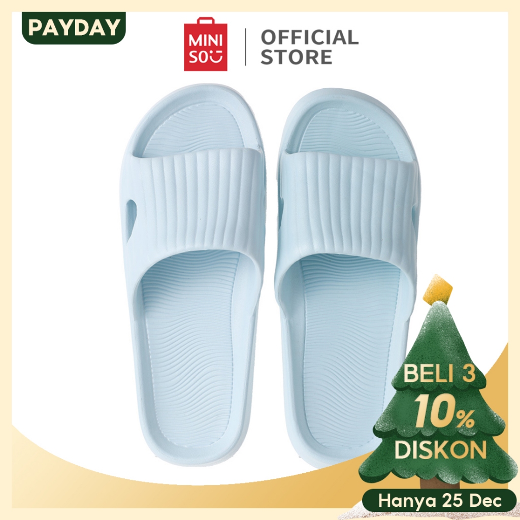 Jual Miniso Sandal Karet Wanita Sandal Couple Pria Dan Wanita Bathroom