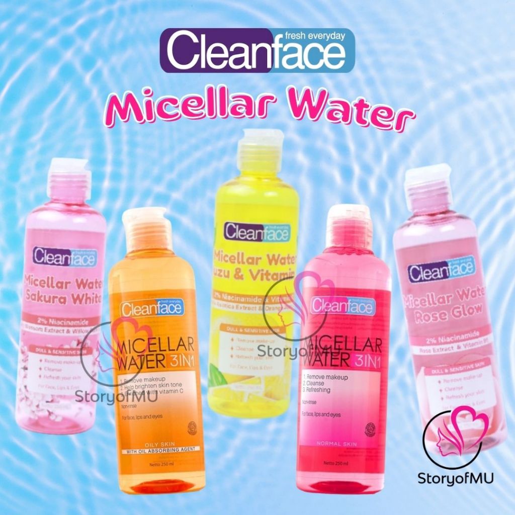 Jual CLEANFACE Purbasari Clean Face Micellar Water 3in1 Normal Oily