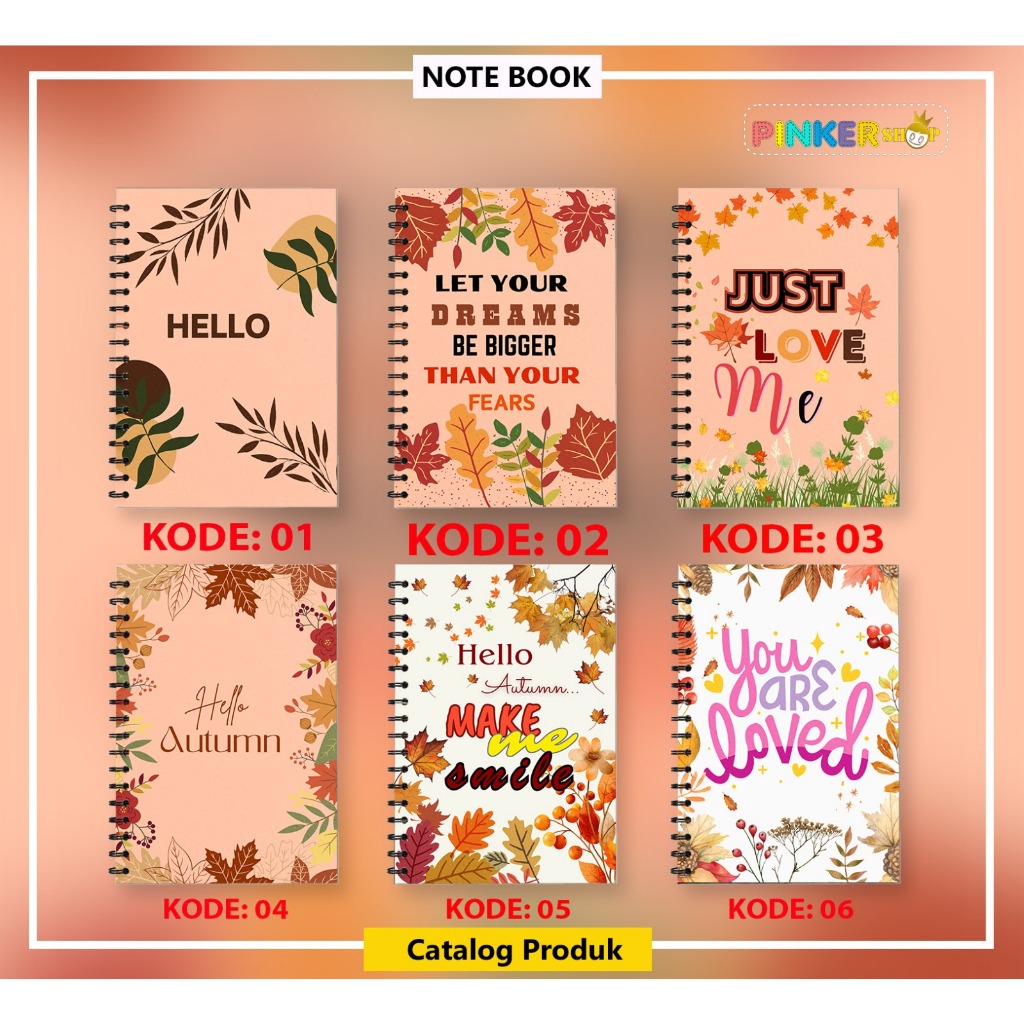 Jual (NS-017) BUKU TULIS NOTEBOOK A5 14,8 cm x 21.0 cm dan A6 10,5 x 14 ...