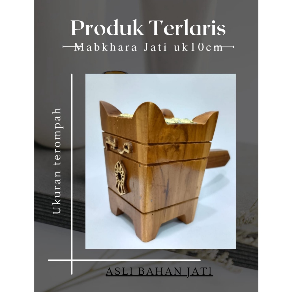 Jual Cuma satu hario5O9a MABKHARA KAYU JATI TARIM TEROMPAH Ukuran Mini ...