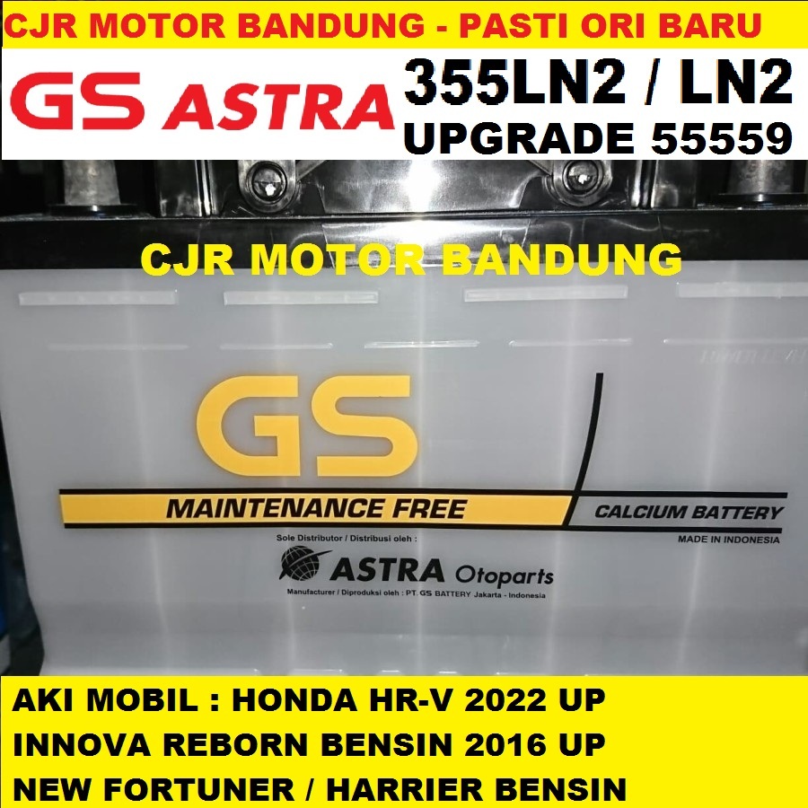 Jual Aki GS ASTRA ORI LN2 60Ah aki mobil HRV H RV 2022 Innova ZENIX New