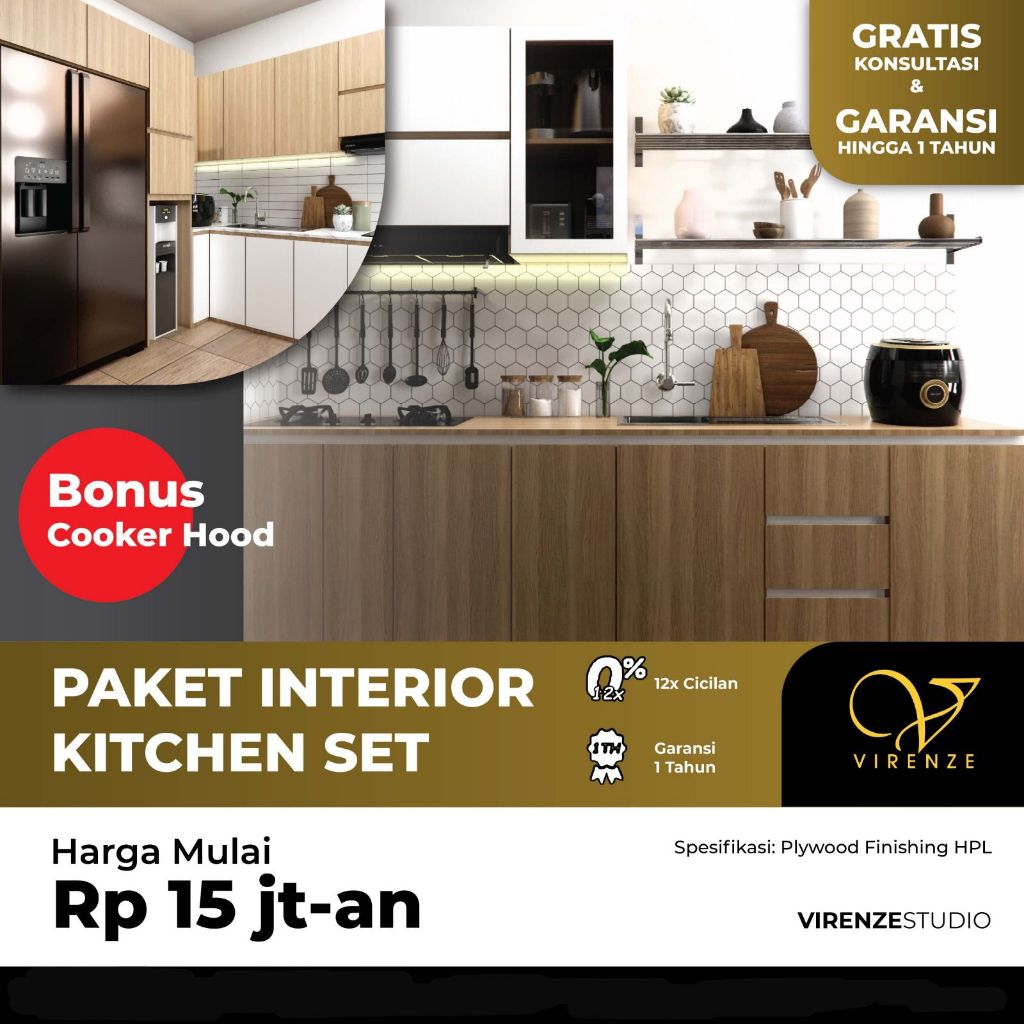 Jual Paket Kitchenset Custom HPL Design Interior Jabodetabek Jakarta ...