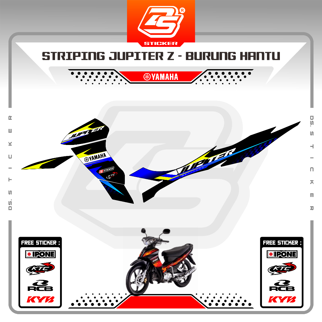 Jual Sticker striping motor jupiter z burhan Decal Striping Jupiter Z ...