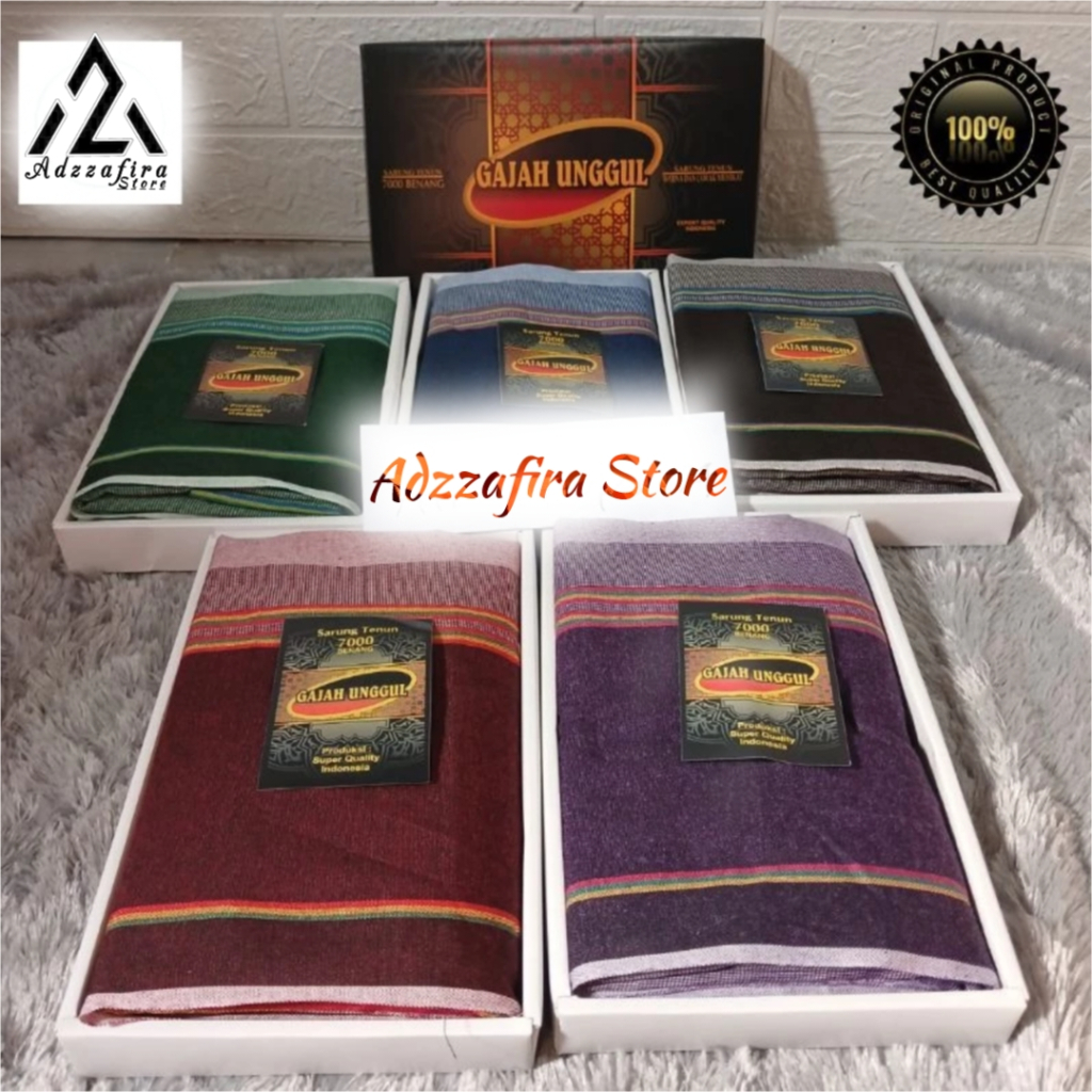 Grosir Isi (10pcs) Sarung Tenun Dewasa Gajah Mangga/Gajah unggul Motif Alisa Strip