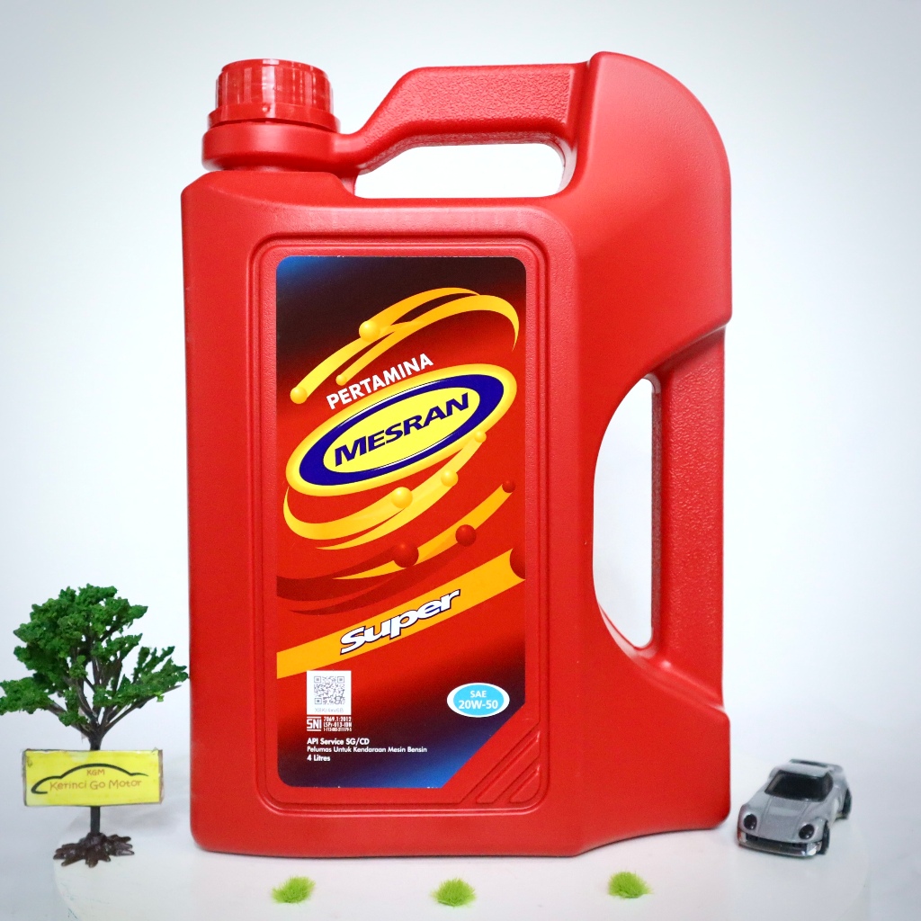 Jual Pertamina Mesran Super SAE 20W-50 4 Liter API SG/CD Oli Mesin ...