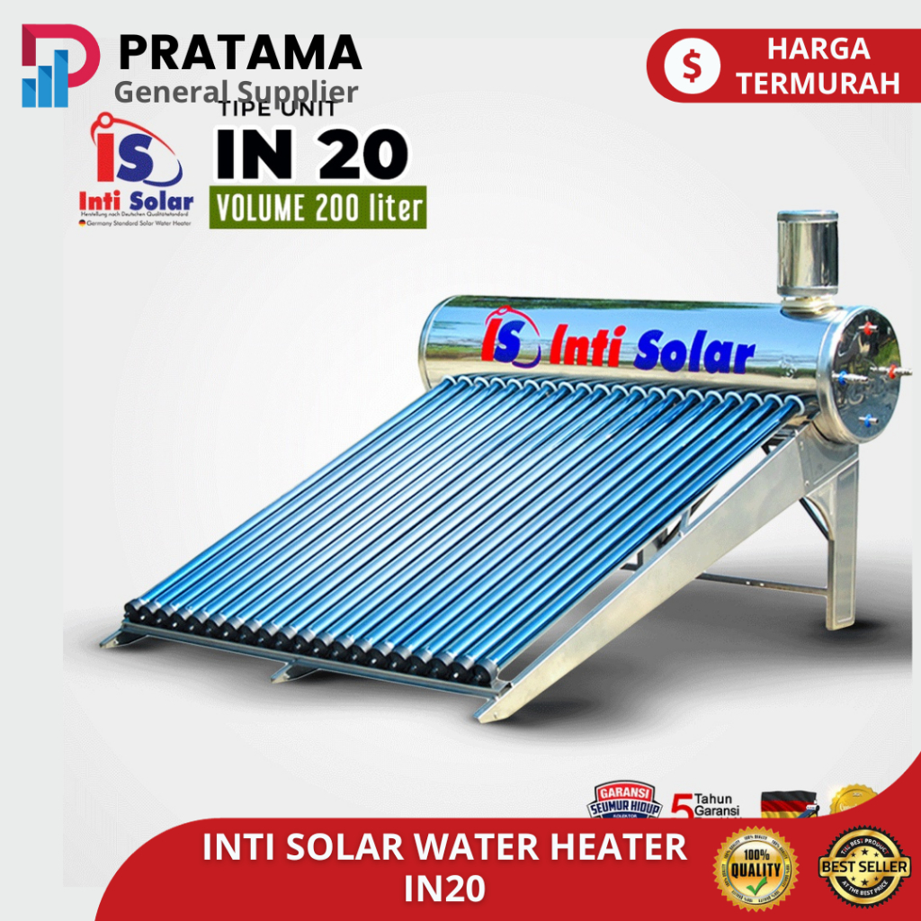 Pemanas Air tenaga Surya IntiSolar 200liter INTI SOLAR WATER HEATER IN20  surabaya