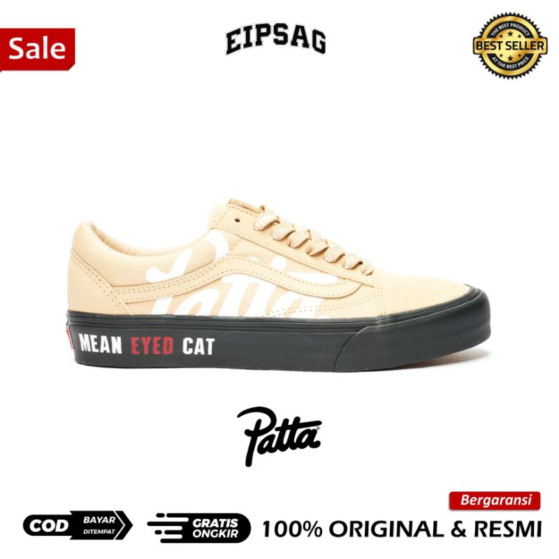 Jual Vans Vault OG Old Skool LX X Patta Almond Buff Black RESMI ORIGINAL |  Shopee Indonesia