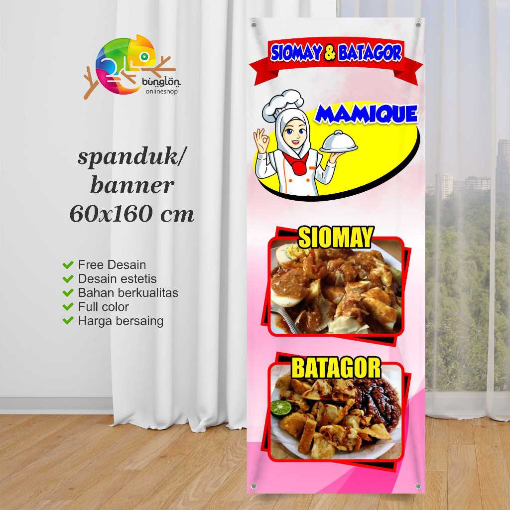 Jual Spanduk 60x160 Banner Batagor Siomay Custom Desain | Shopee Indonesia