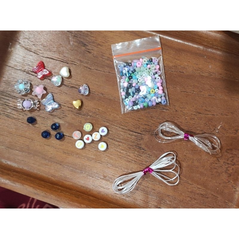 Jual Paket Diy Meronce cocok untuk tugas sekolah prakarya free cincin ...