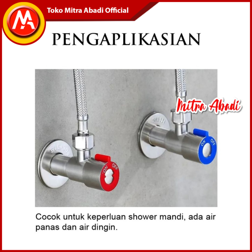 Jual Stop Valve Keran Kran Air Stainless Steel Air Panas Dingin Shower Shopee Indonesia