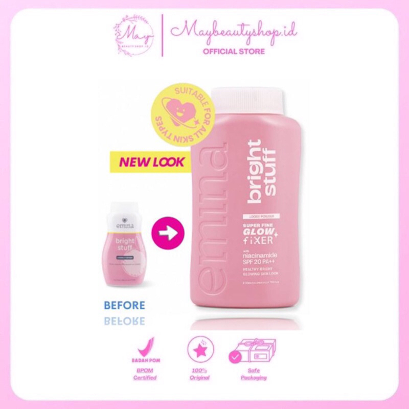 Jual Emina loose powder bright stuff(Kemasan Baru) | Shopee Indonesia