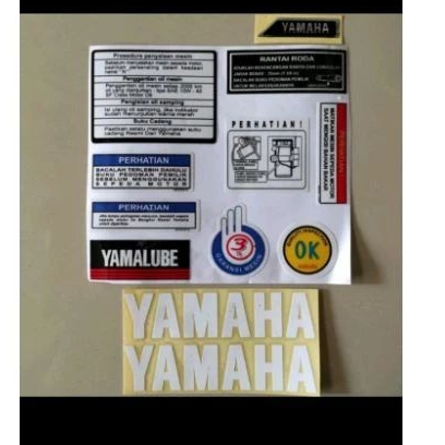 Jual STIKER SET WARNING FIZR PERHATIAN YAMAHA FIZ R GARANSI MESIN 3 ...