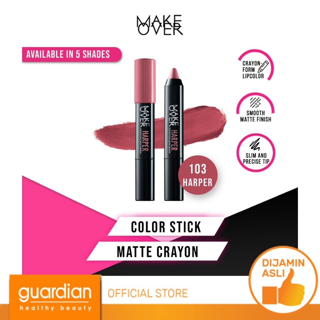 Jual Make Over Color Stick Matte Crayon 26g Lip Crayon 103 Harper Shopee Indonesia 3988