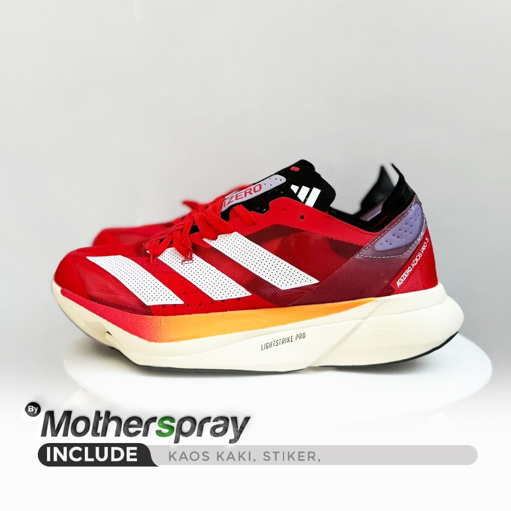 Sepatu Lari Adidas Adizero Adios Pro 3 Red Orange GX9777