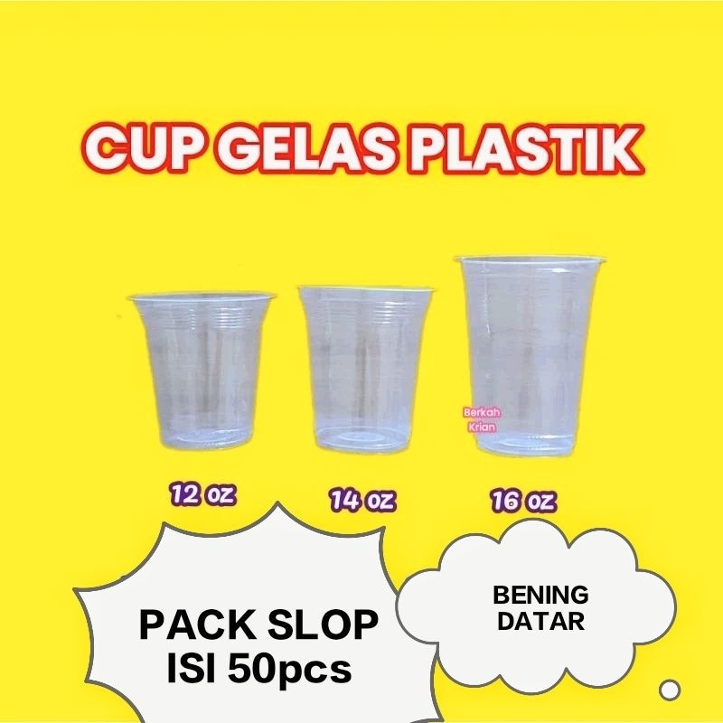 Jual Cup Gelas Plastik 16oz 14oz 12oz 16 14 12 Oz Bening 50 Pcs Minuman Shopee Indonesia 3666