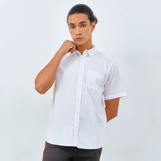 M231 Kemeja Pria Basic Polos Pendek 0171