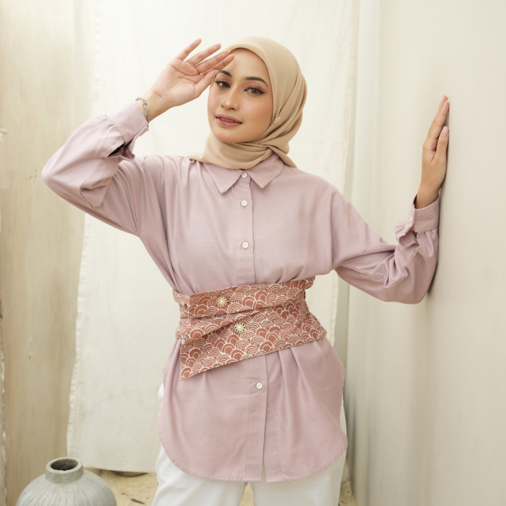Jual Nayara Blouse Basic Kainda + Obi Batik | Shopee Indonesia