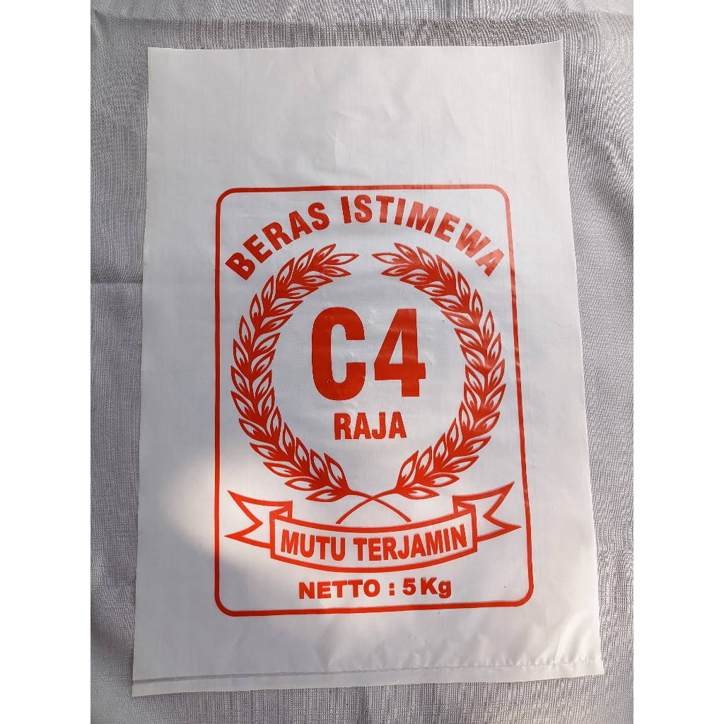 Jual PLASTIK BERAS C4 RAJA 5KG isi 100 lembar | Shopee Indonesia