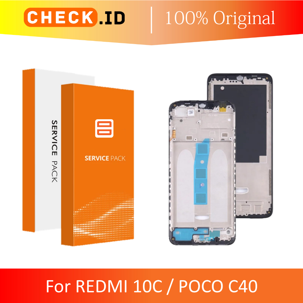 Jual [ CHECK.ID ] FRAME RANGKA LCD TULANGAN TENGAH XIAOMI REDMI 10C ...