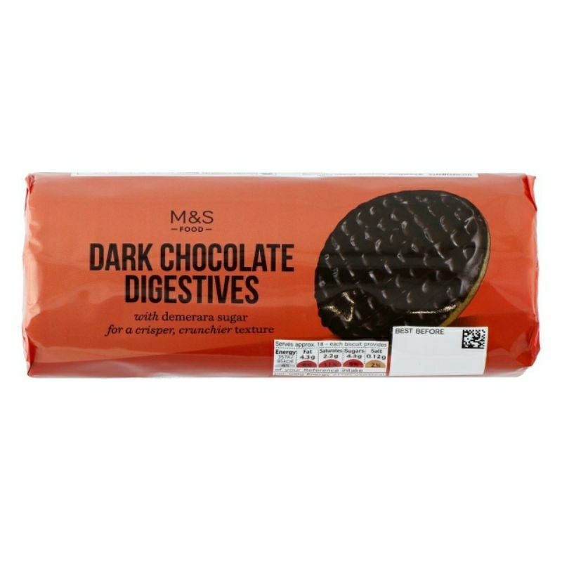 Jual MARKS SPENCER M S FOOD Dark Chocolate Digestives Biscuits G Shopee Indonesia