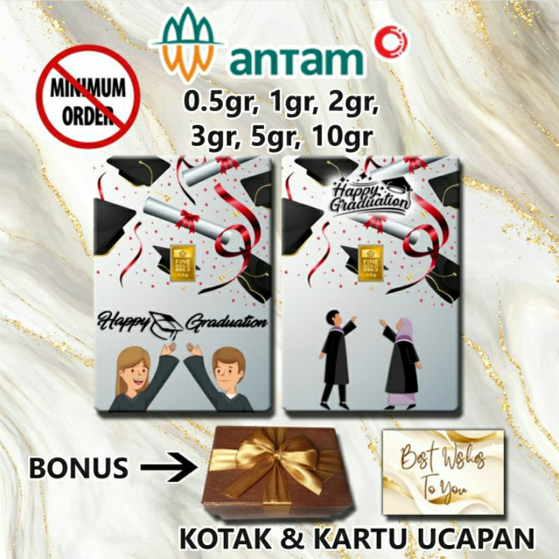 Jual Logam Mulia Emas ANTAM Happy Graduation Gift Series Custom ...