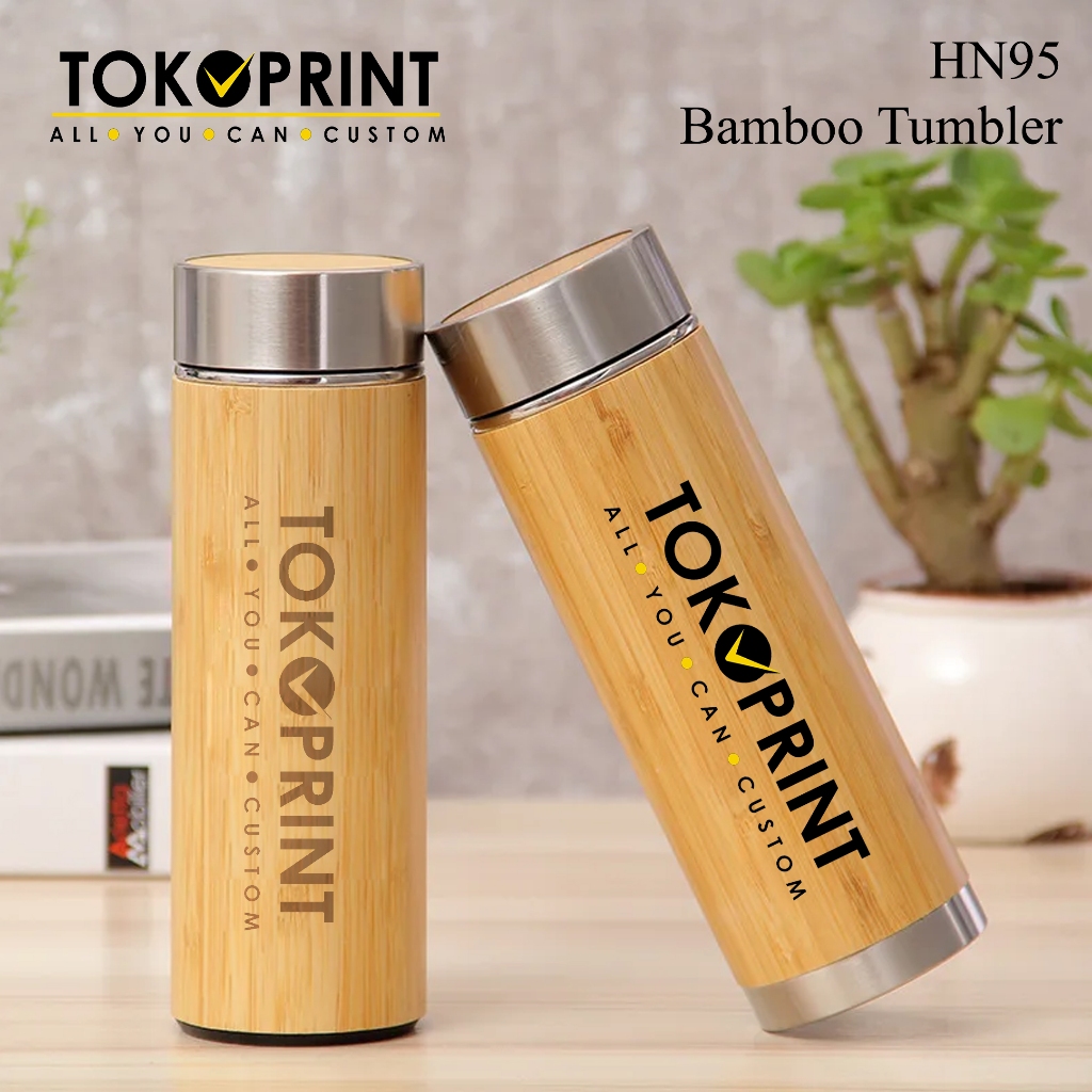 Jual HN95 BAMBOO Tumbler Tahan Panas Termos Anti Karat Botol Air Bisa ...