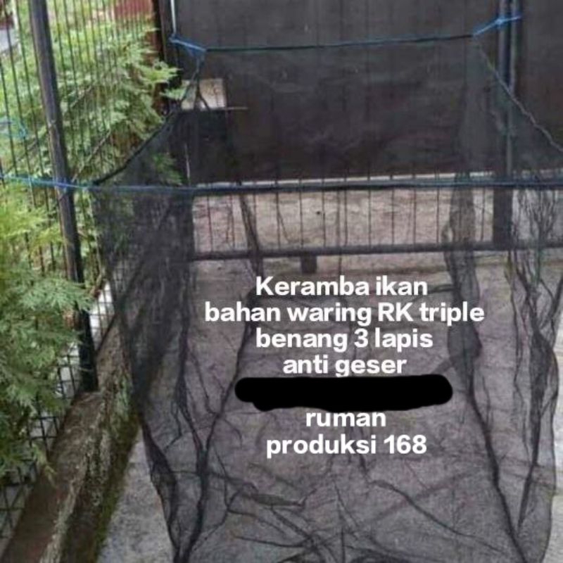 Jual keramba waring hitam rk triple 2m x 1,5m x tinngi 1,1m anti geser ...