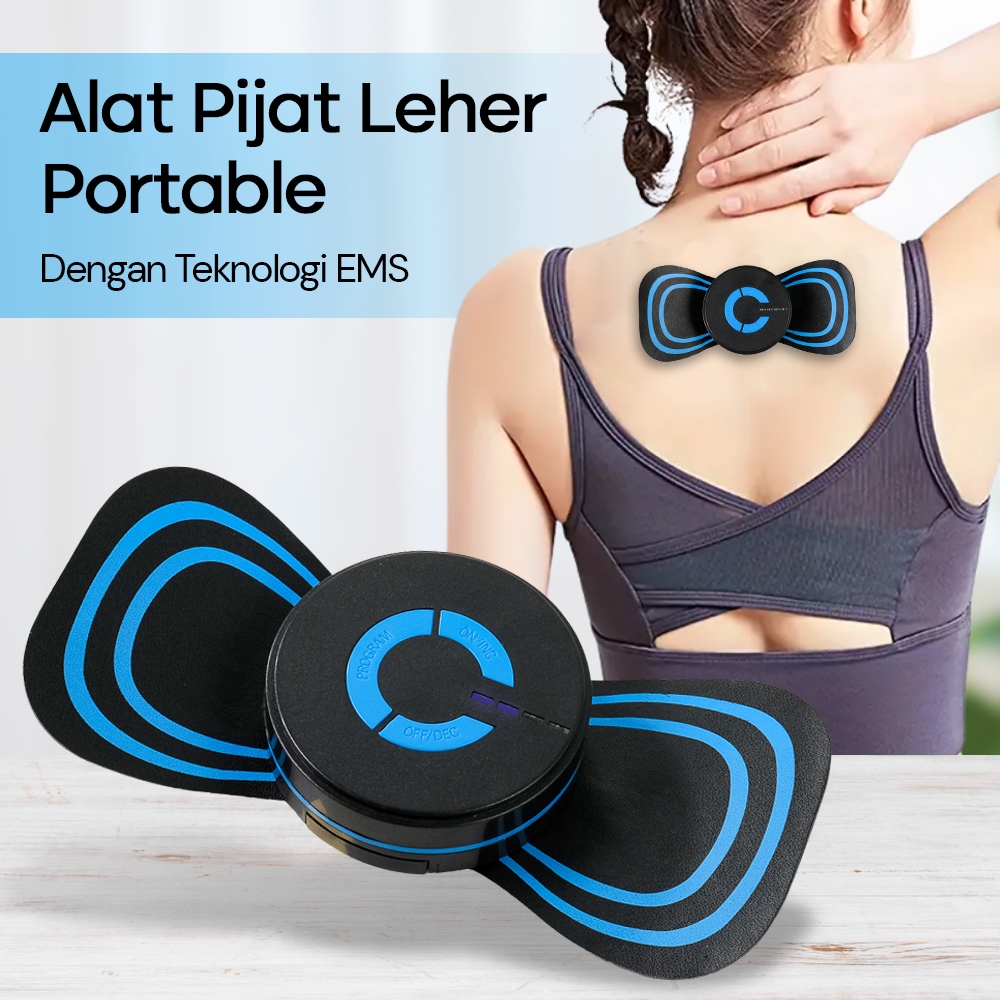 Jual Alat Pijat Terapi Mini Pad Ems Rechargeable Pemijat Pinggang Punggung Leher Massager Stick