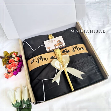 Hampers Wedding Baju Tidur Satin Couple Hadiah Pernikahan Setelan Piyama Pria Dan Lingerie